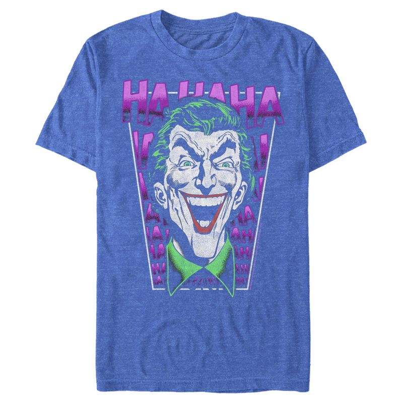 Men's Batman Joker Ha Ha Frame  T-Shirt - Royal Blue Heather - 2X Large, 1 of 4