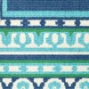 Marlowe Border Patio Rug Navy/Green - 3 of 3