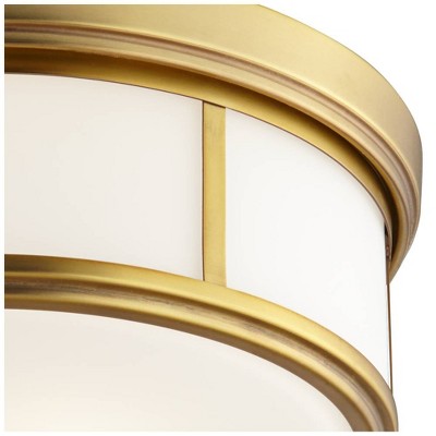 Harbour Point Liberty Gold Flush Mount Ceiling Light with Etched Opal Glass