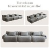 Swtroom Modular Sectional Sofa 115" Sectional Couches 3 Seater Chenille Couch Gray - 4 of 4