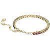 Matrix Jewelry Set: Hoop Earrings, Bracelet & Tack Pin with Multicolored Crystals, Gold Tone Finish - 4 of 4