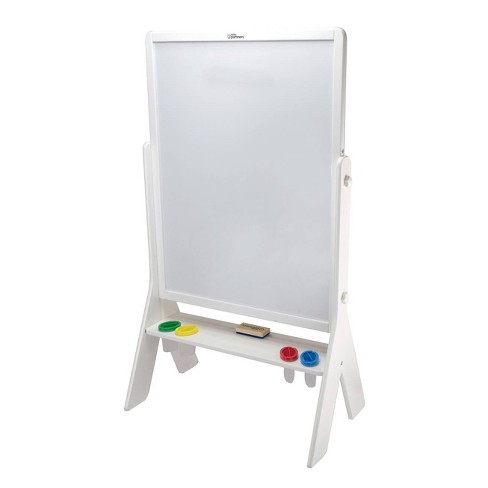 Costway 3 in 1 Double-Sided Wooden Kid's Art Easel Whiteboard Grey