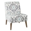 HomePop Modern Armless Accent Chair Blue: Upholstered Slipper Chair, Plywood & Hardwood Frame - 2 of 4