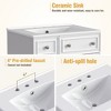 Okak 24" Bathroom Vanity with Ceramic Sink, Morden Bathroom Cabinet Storage with 2 Spacious Drawers and 1 Door for Bathroom - 4 of 4