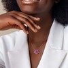 EVERLY JEWELRY | Rose Plated Sterling Silver 4 3/4ct TGW Amethyst and Amethyst-Africa Floral Pendant With Chain - 18 in - 4 of 4