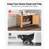 VEVOR Cat Litter Box Enclosure Furniture, 31.5in Hidden Litter Box Cabinet with Scratch Pad&Storage,Waterproof Cat Washroom End Table Cat House,Brown - 3 of 4