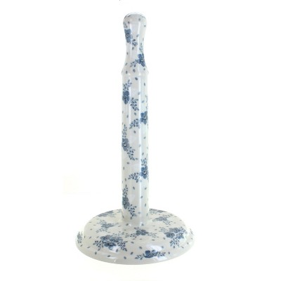 Blue Rose Polish Pottery Blue Fleur Paper Towel Holder