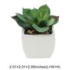 Unique Bargains Artificial Plants Ceramic Pot Plastic 2.01"x2.01"x2.95" 1 Pc - 3 of 4