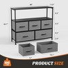 FURNIinspire Utility Storage Cabinets 5 Drawer Multi-Functional Tall Dresser Ideal for Organization in Kids Rooms and Beyond, Gray, 39.3"*11.8"*31.8" - 3 of 4