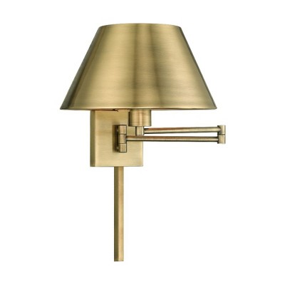 Livex Lighting 1 - Light Wall Light in  Antique Brass