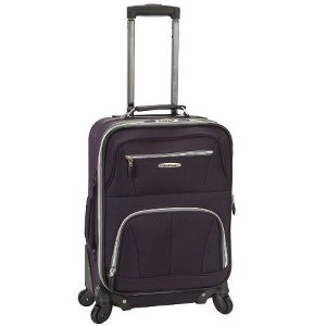 Rockland Pasadena Softside Spinner Wheel Luggage Purple Carry-On 20-Inch - 1 of 4