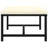 Sectional Footrest with Cushion Black Poly Rattan vidaXL - 3 of 4