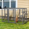LAOTIES 62" Large Wooden Outdoor Catio,Waterproof Cat Enclosure with Reinforced Frame And Adjustable Platforms - 2 of 4