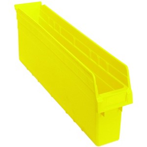 Quantum Storage Systems Economy Shelf Bin, Nesting, 23-5/8"W X 4-1/8"D X 4"H, (7) Divider Slots, Rear Hanglock, - 1 of 1