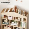 Acekool Toy Storage Organizer, 9-Cubby Kids Bookshelf, Roof-Shaped Bookcase & Cabinet, Organizer Shelf for Playroom, Nursery - 3 of 4
