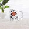 Crazy Dog T-Shirts Easily Distracted By Football Mug Funny Sarcastic Foot Ball Lovers Novelty Coffee Cup-11oz - 2 of 4