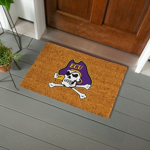 EvergreenNCAAEast Carolina Pirates Logo Natural Coir 28 x 16 Inches Indoor Outdoor Doormat - 1 of 4