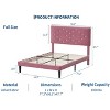 Bed Frame with Button Tufted Headboard - Upholstered Platform Bed with Wooden Slats Support, Velvet Bed Frame, Easy Assembly, No Box Spring Required - 2 of 4