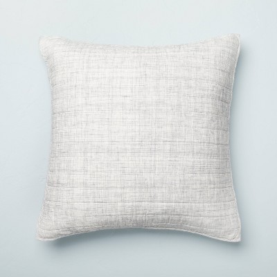 Euro Heathered Pillow Sham Faded Blue - Hearth & Hand™ with Magnolia