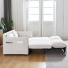 VASIP 64" 3-in-1 Beige Corduroy Sleeper Sofa Bed- Adjustable Pullout Bed with 2 Pillows and Side Pockets,for Living Room，Apartment，Office，Bedroom - 3 of 4