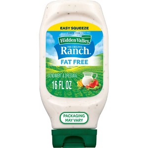 Hidden Valley Original Ranch Fat Free Salad Dressing & Topping - Gluten Free - 16fl oz - 1 of 4