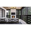 Urban Ambiance Luxury Farmhouse Outdoor Ceiling Light 11.625''H x 8.5''W,  Midnight Black Finish,  Henderson Collection, UHP1305 - 2 of 4