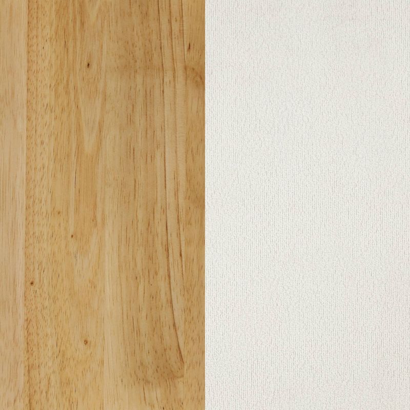 Wood Rattan Counter Barstool Warm Pine/Cream Linen - Nathan James, 3 of 4