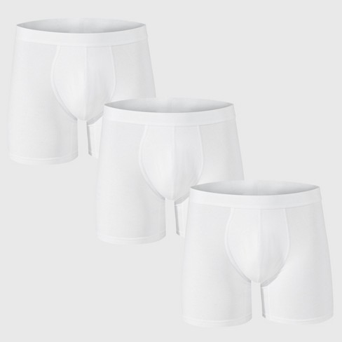 Alpine Swiss Mens Boxer Briefs 3 Pack Underwear No Fly Breathable Cotton Modal Trunks White Xl Target