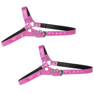 Allegra K Women's Detachable Adjustable Anti-Slip Shoe Straps Bands Belts with Buckle for Heels 2 Pairs - 1 of 4