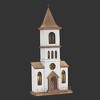 Wooden Church Display with Rustic Iron Accents and UL/USB Plug Lighted 25.25"H by Melrose - 3 of 3