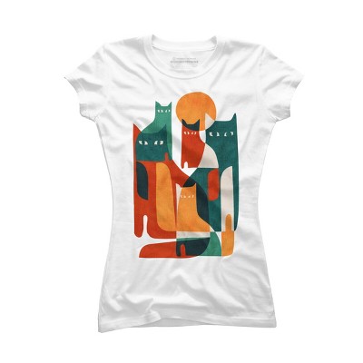 Junior's Design By Humans Cat Cat Cat By radiomode T-Shirt