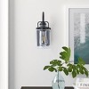 Industrial Wall Light with Clear Glass Shade, Vintage Black Lantern Light Fixture for Indoor Outdoor Use - 4 of 4