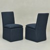 KINWELL 21"W Performance Fabric Dining Chair with Casters (Set of 2) - 3 of 4