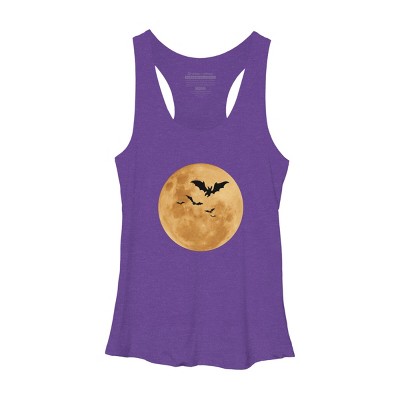 Women's Design By Humans Halloween - Moon By MonkeyStore Racerback Tank Top