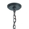 Evan 37.25" 6 Light Chandelier in Distressed Antique Gray Wood with Anvil Iron Detailing - 3 of 4