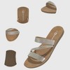 Alpine Swiss Womens Rhinestone Slide Sandals Dressy Summer Strappy Flat Shoes - 2 of 4