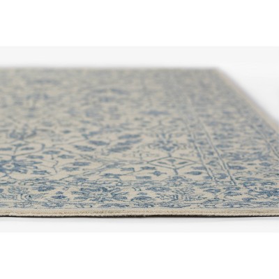 Hand Tufted Blue Wool Rectangular Area Rug 3'6" x 5'6"