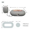 Moda Furnishings W48'' x H13.77'' Concrete Propane Outdoor Fire Pit Table with Lid - 4 of 4