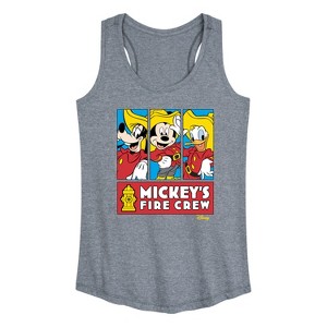 Women's - Disney - Firefighter Mickey & Friends Graphic Racerback Tank - 1 of 4