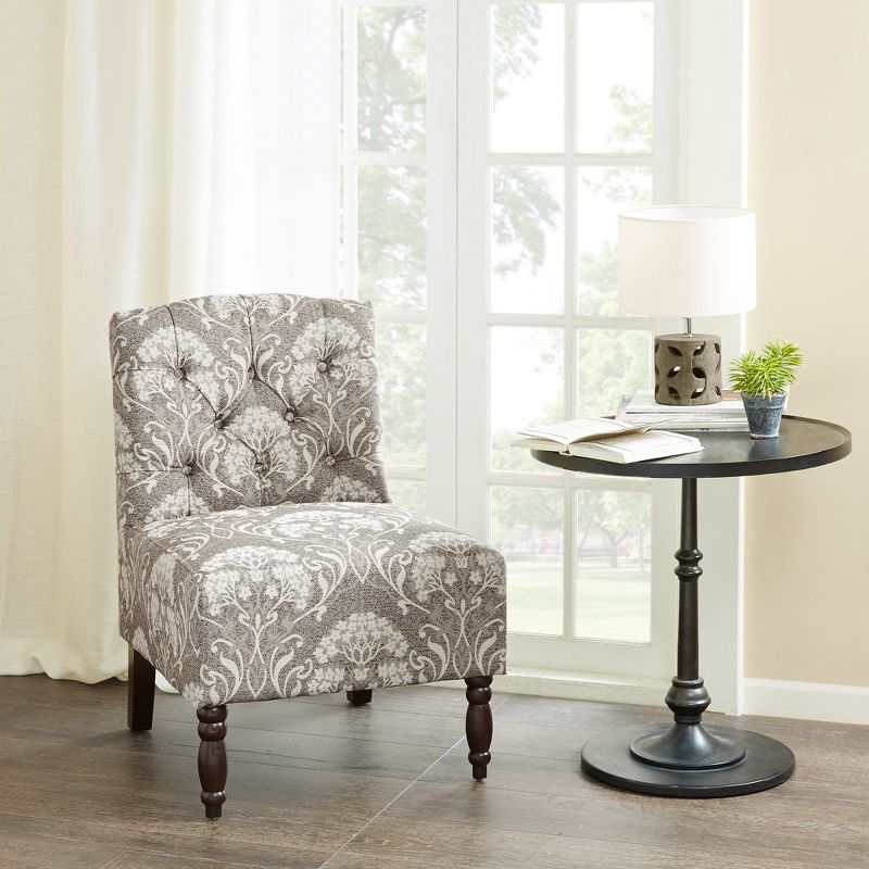 Alyssa Tufted Armless Chair - Taupe, 3 of 8