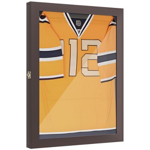 SEVOBAL Wall Art Deluxe Sports Memorabilia Frame Stylish Acrylic Shadow Box Non-Damaging Installation for Rooms, Brown, 23.5"*2.5"*31.5" - 1 of 4