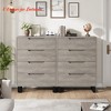 4 Dresser for Bedroom, 41.7" Tall Dresser, Freestanding Vertical Drawer Cabinet w/ Storage, Wooden Closet Storage Chest - 3 of 4