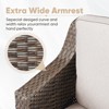 Buenhomino 74" Wide Outdoor Wicker Patio Sofa with Cushions, All Weather Brown Wicker Furniture Sofa 3 Seater Couch for Porch, Deck, Balcony - 2 of 4