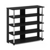 Furinno Entryway Freestanding Shoe Rack 5-Tier Large Shoe Storage Organizer W/Stainless Steel Tubes for 16-20 Pairs,Americano - 4 of 4