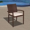 Hillside 11pc Teak Wood Wicker Double-Extendable Oval Patio Dining Set - International Home Miami: Weather-Resistant, FSC Certified - 4 of 4