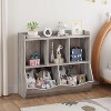 Kids Bookshelf and Toy Storage, 3 Tier Toy Organizer, 5 Cube Storage Cabinet, Toddler 3 Shelf Bookcase for Playroom, Bedroom, Living Room, Classroom - 3 of 4