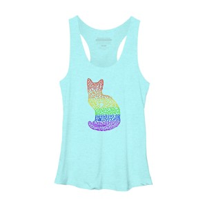 Adult Design By Humans Pride Rainbow Cat Maze By MisoKnotty Racerback Tank Top - 1 of 2