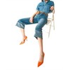 Women's Relaxed Jeans with Rolled Hem and Exposed Buttons - Q2 - 2 of 3