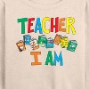 Women's - Dr. Seuss - The Cat In The Hat Book Cover Teacher I Am Lightweight French Terry Wide Neck Long Sleeve Shirt - 2 of 4