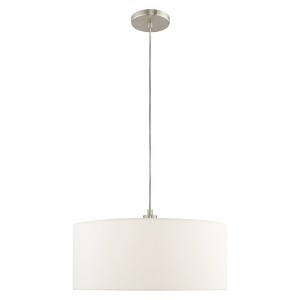 Livex Lighting Meridian 1 - Light Chandelier in  Brushed Nickel - 1 of 4
